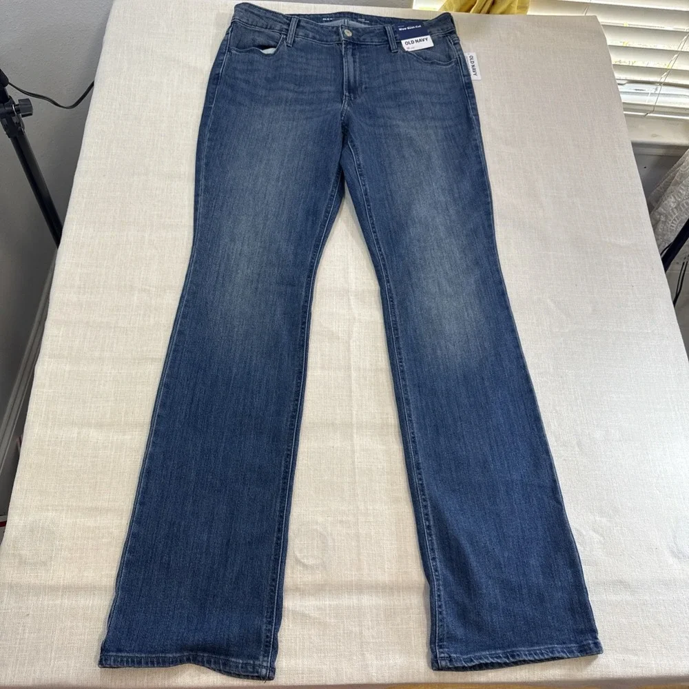 Old‎ Navy Wow Bootcut Jeans Womens 12 Long Blue Mid Rise Stretch Denim Y2K